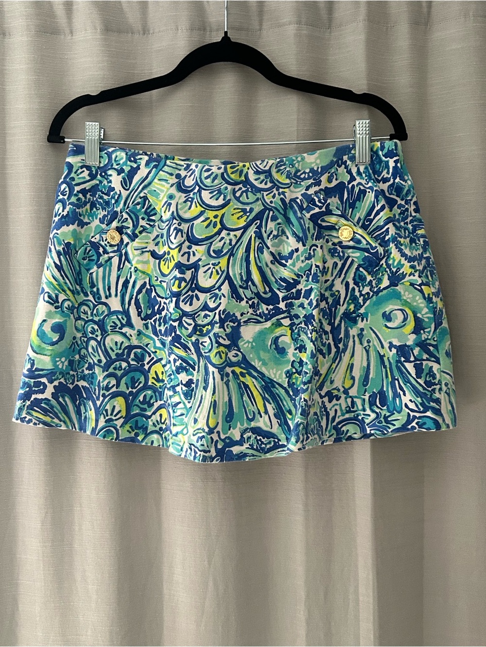 Lilly Pulitzer Skort in Blue & Green EUC